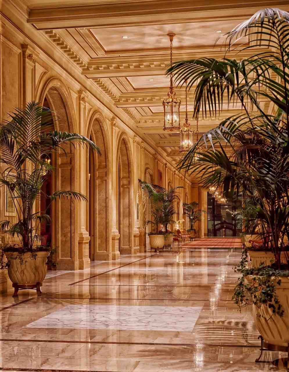 sheraton hôtel de palais, hall d'entrée, l'architecture